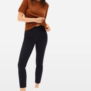 Everlane Side-Zip Stretch Cotton Pant (Black, Size 8)
